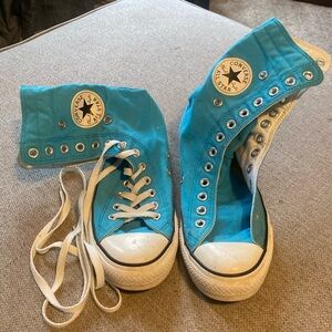 Teal Converse All Stars